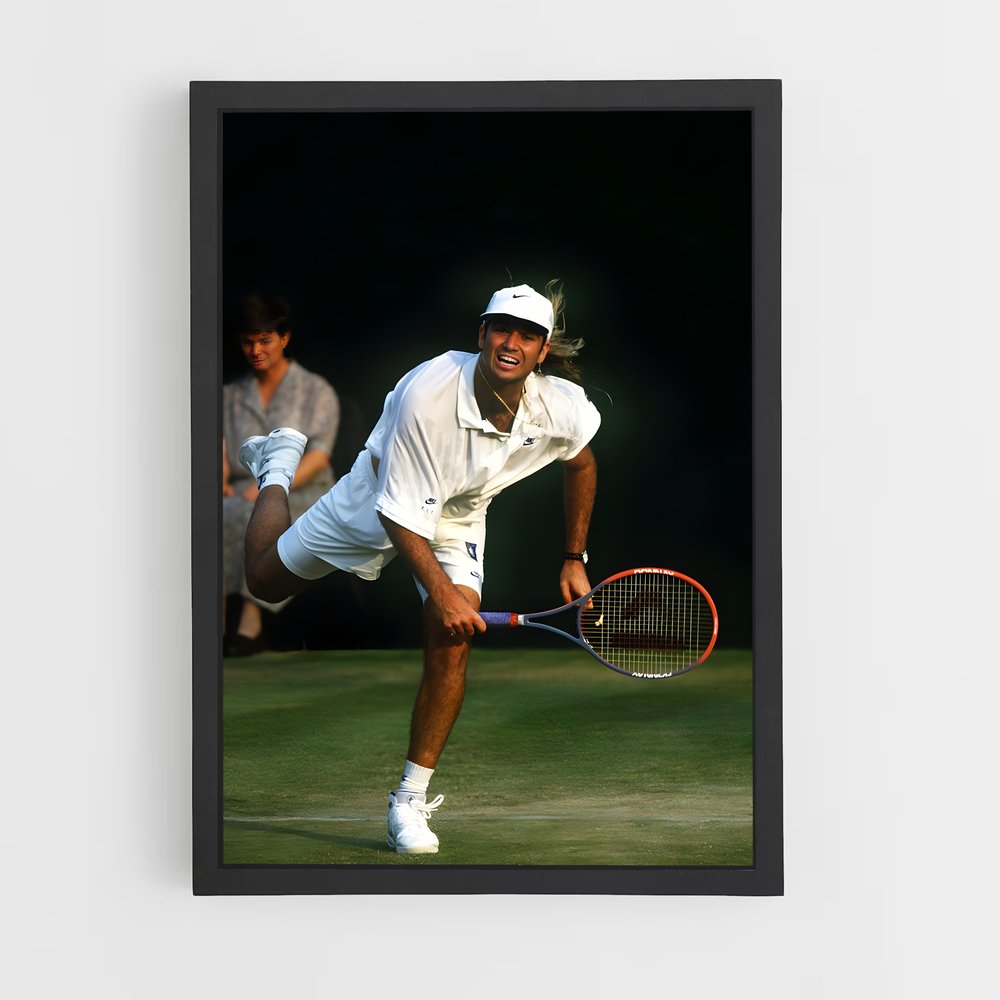 Poster Andre Agassi Tennis Style élégant (vue 2)